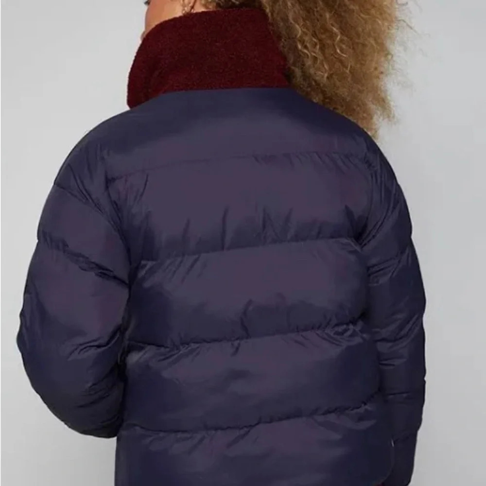 NWT Four 4 Laps Reversable Sherpa Down Filled Winter Jacket Blue Maroon - Picture 4 of 13